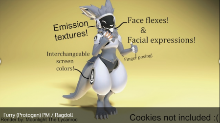 Furry (Protogen) PM / Ragdoll модель